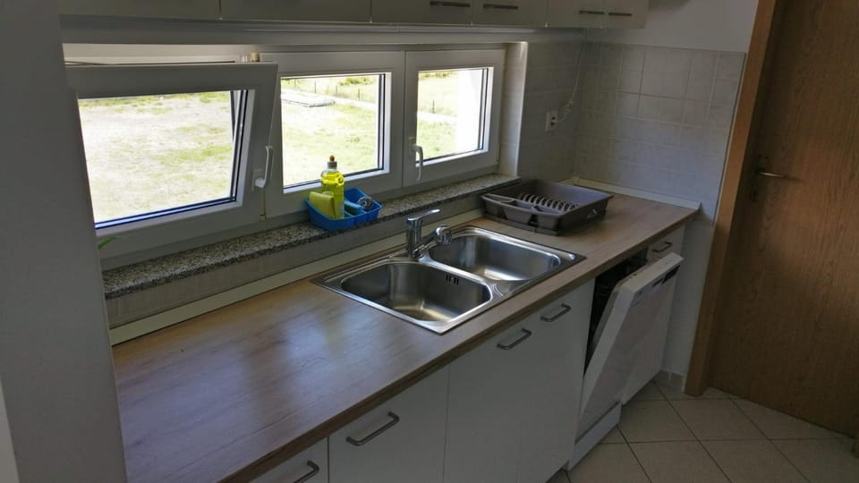 Kitchen or kitchenette, dishwasher