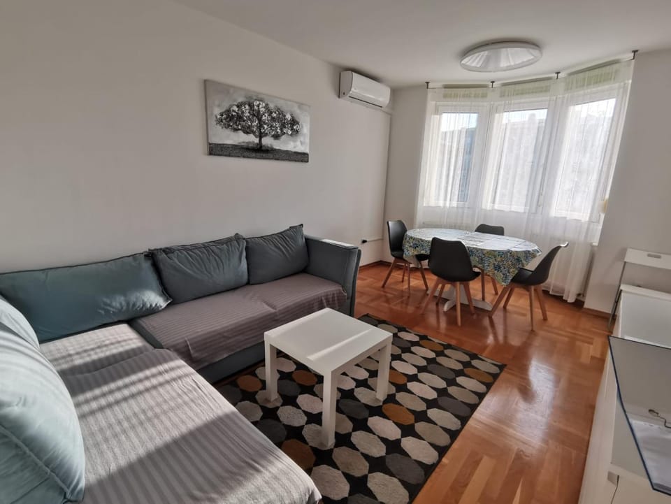 Living room, Seating area, Dining area, air conditioner