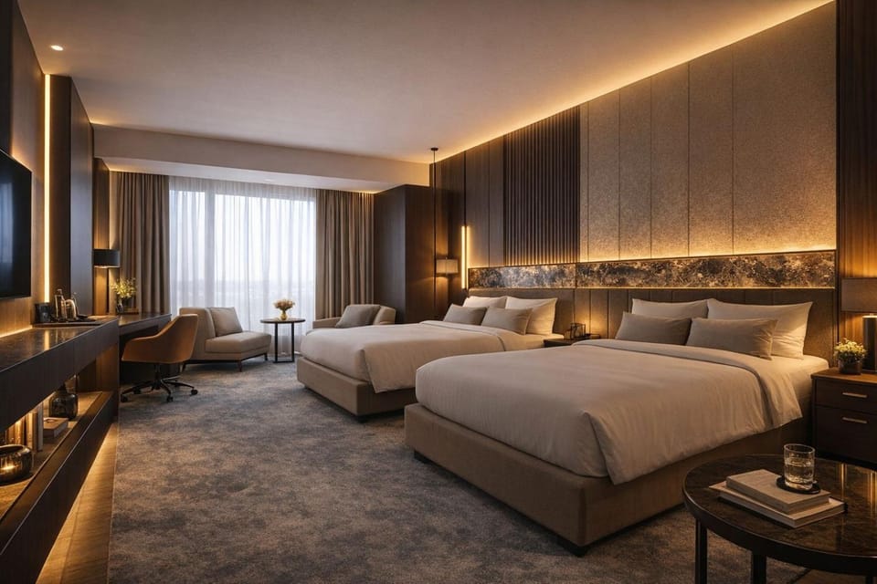 Bed, TV and multimedia, Living room, Photo of the whole room, Seating area, Bedroom