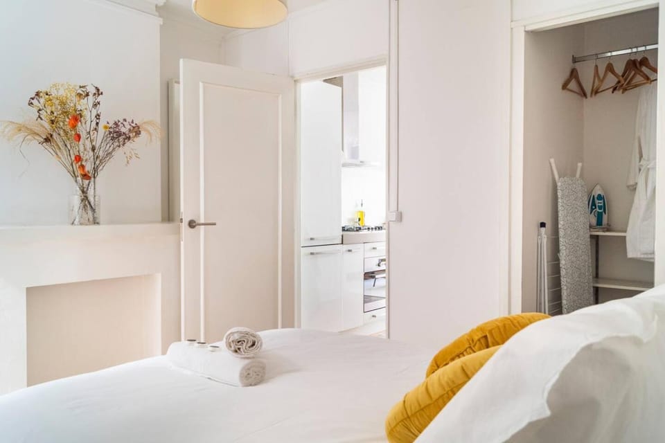 Bed, Photo of the whole room, Bedroom, towels, wardrobe