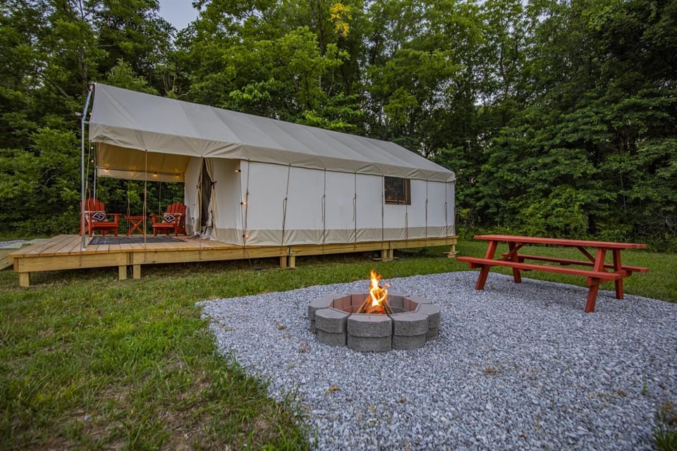 Boutique Camp Getaway at Roaring River Luxury tent in Roaring River Township