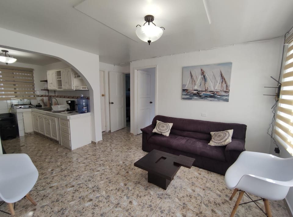 Kitchen or kitchenette, Living room, Seating area