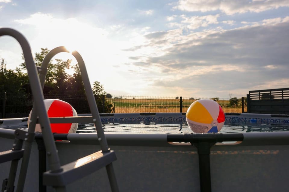 Swimming pool, Sunset