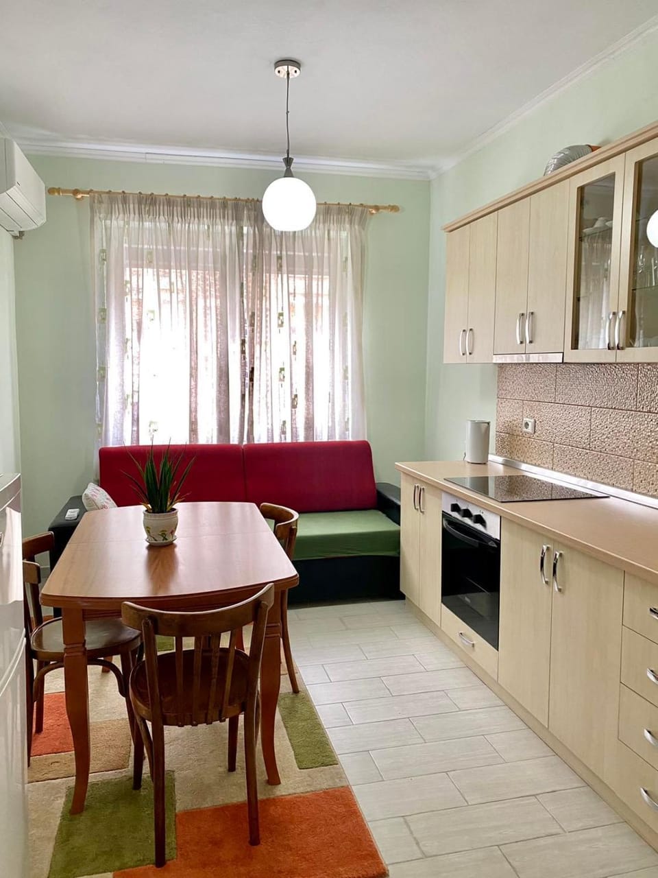 Living room, kitchen