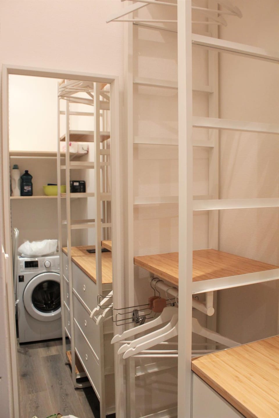 wardrobe, washing machine