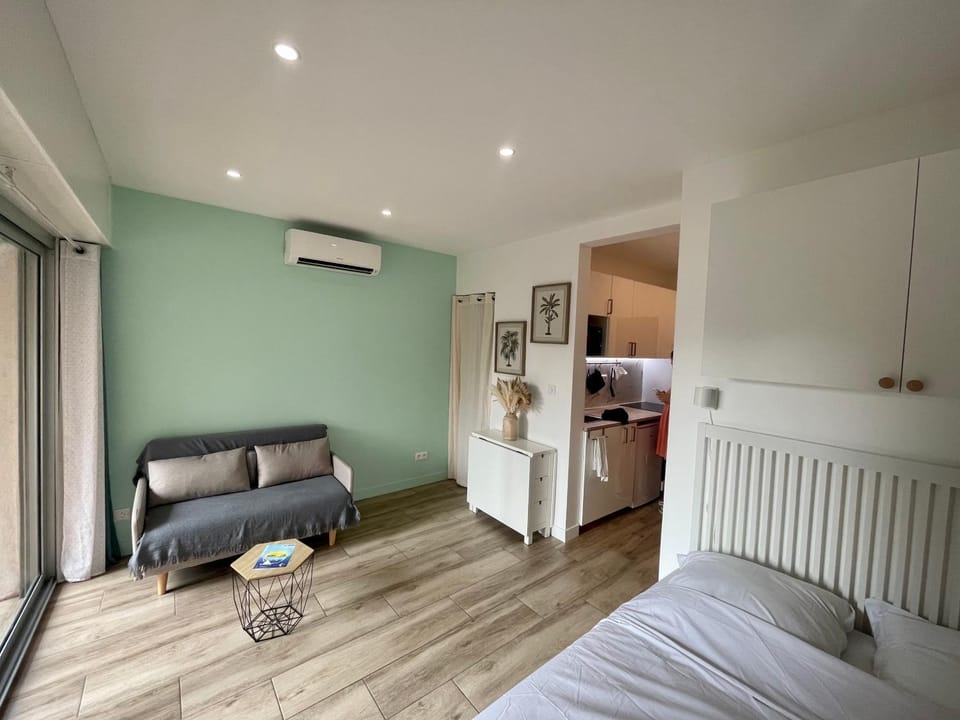 Living room, Dining area, Bedroom, wardrobe, air conditioner