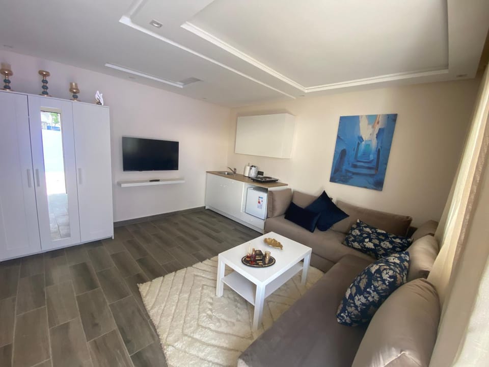 Communal lounge/ TV room, TV and multimedia, Kitchen or kitchenette, Living room, Seating area, Evening entertainment
