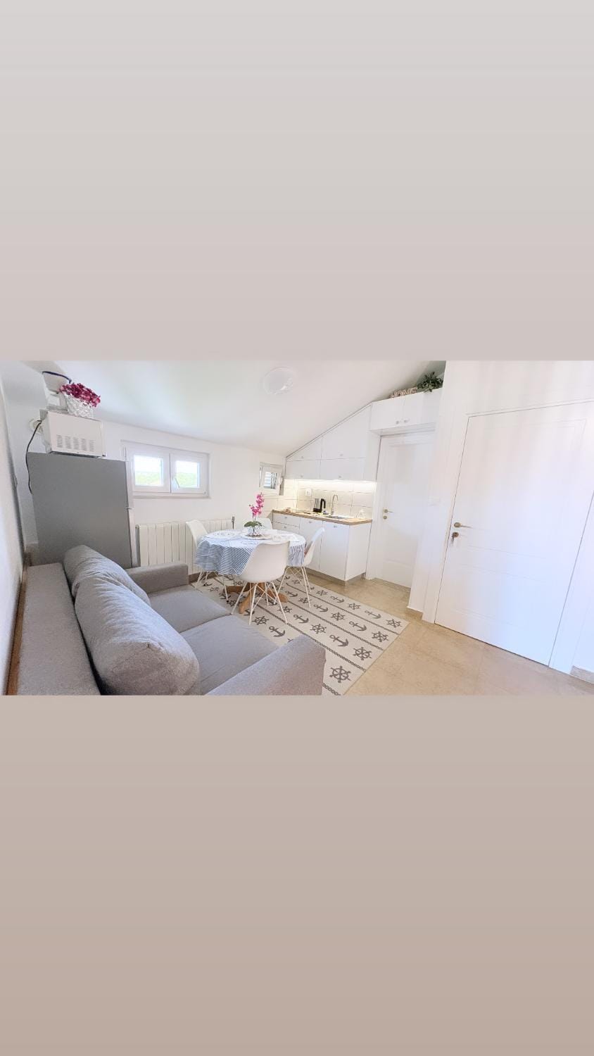 Living room, kitchen
