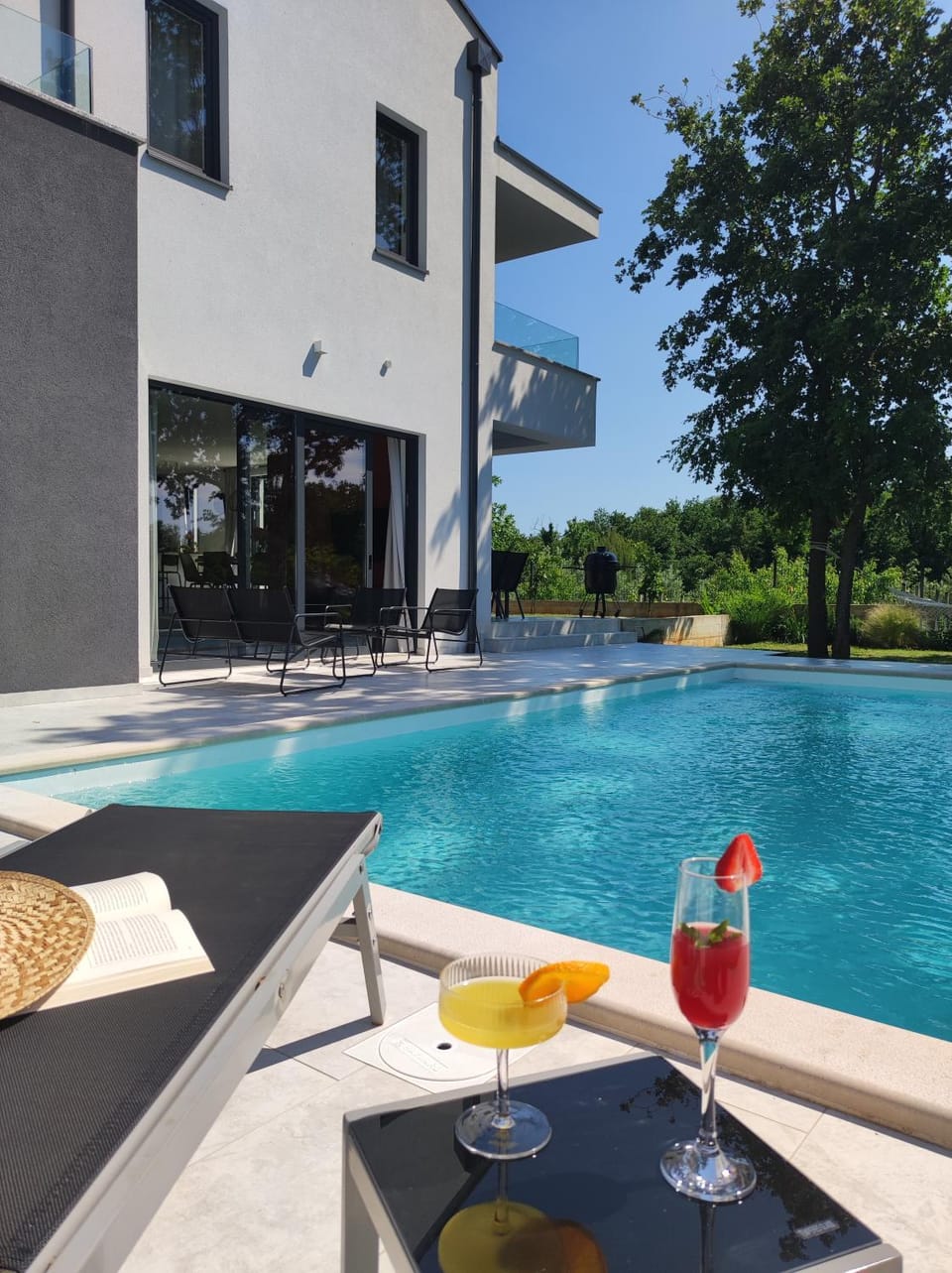 Patio, Day, Pool view