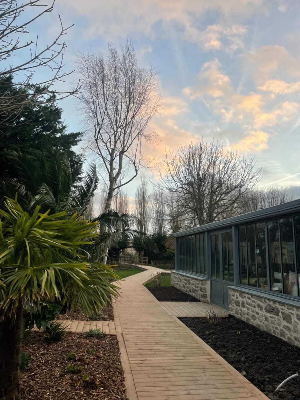 Natural landscape, Garden, Autumn, Sunset