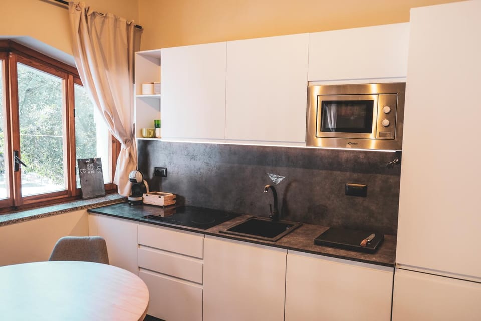 Kitchen or kitchenette, minibar, stove