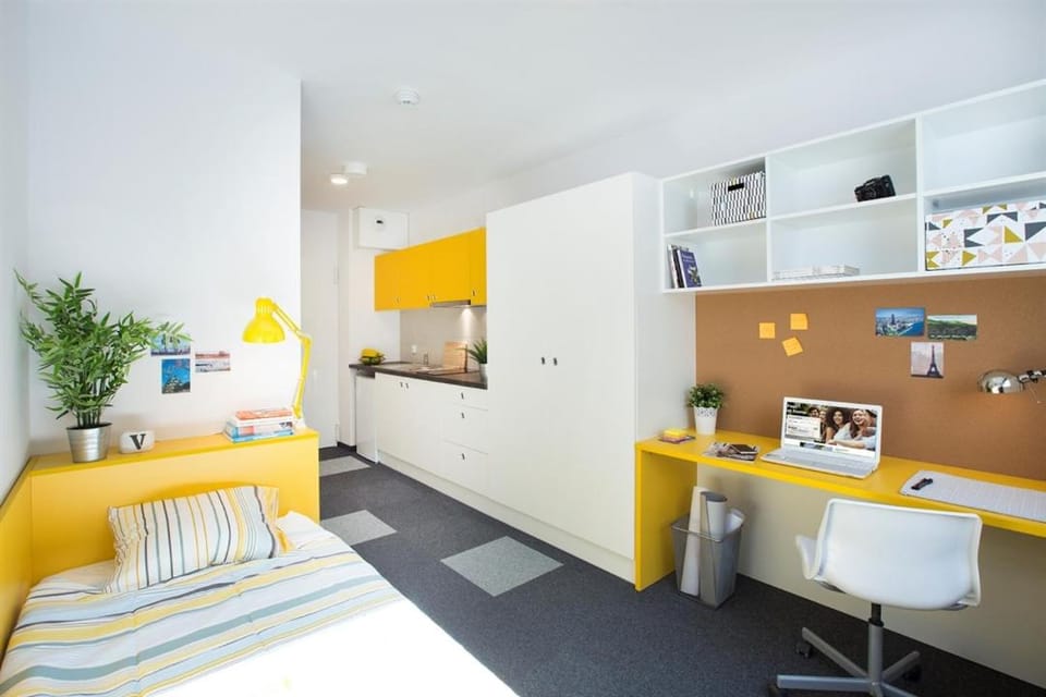 Bed, Kitchen or kitchenette, Photo of the whole room, Seating area, Bedroom, oven