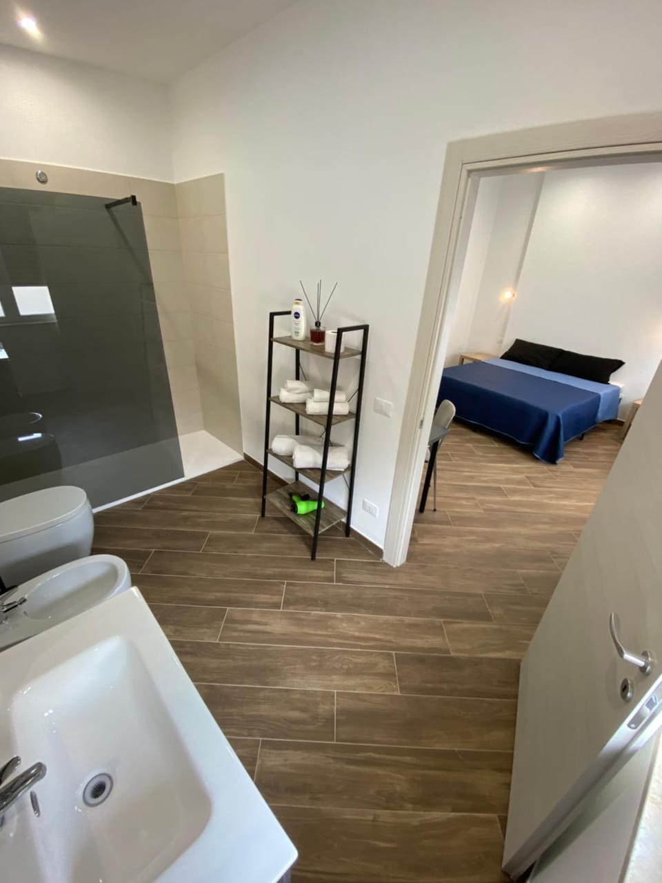 Bed, Bathroom, Photo of the whole room, Bedroom