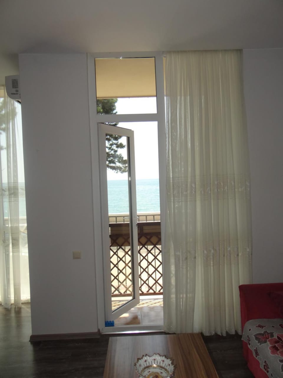 Bed, Natural landscape, Living room, Sea view