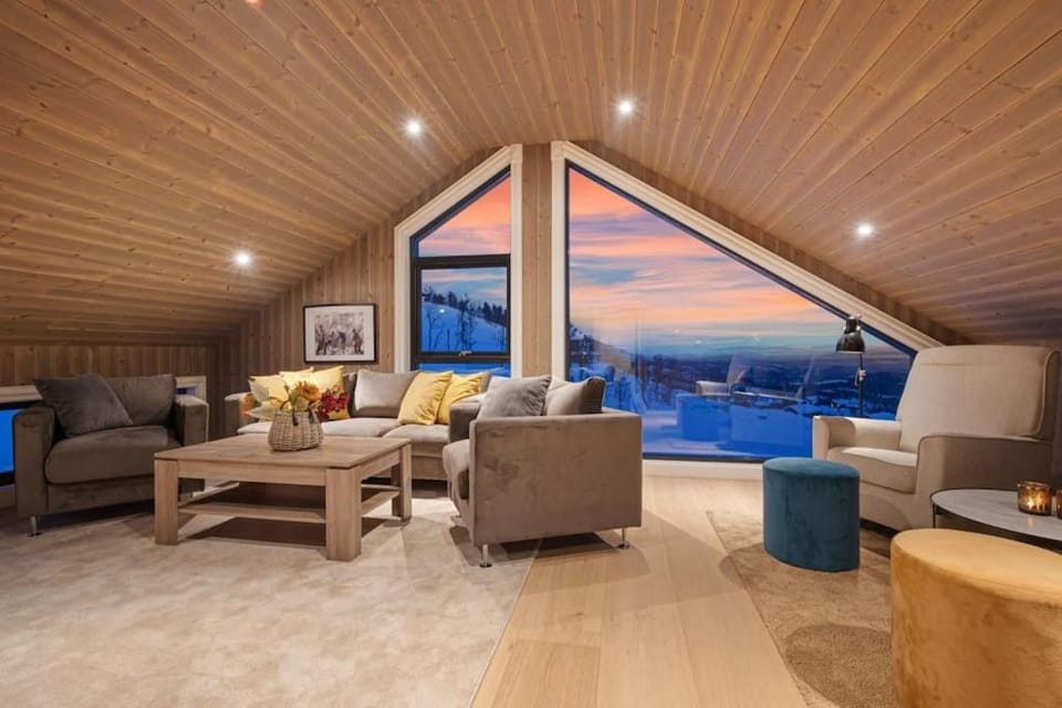 Ski-in-out from the door Alpine XC Mountain views House in Viken, Norway