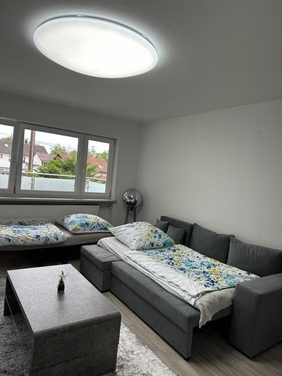 Bed, Living room, Photo of the whole room, Seating area, Bedroom