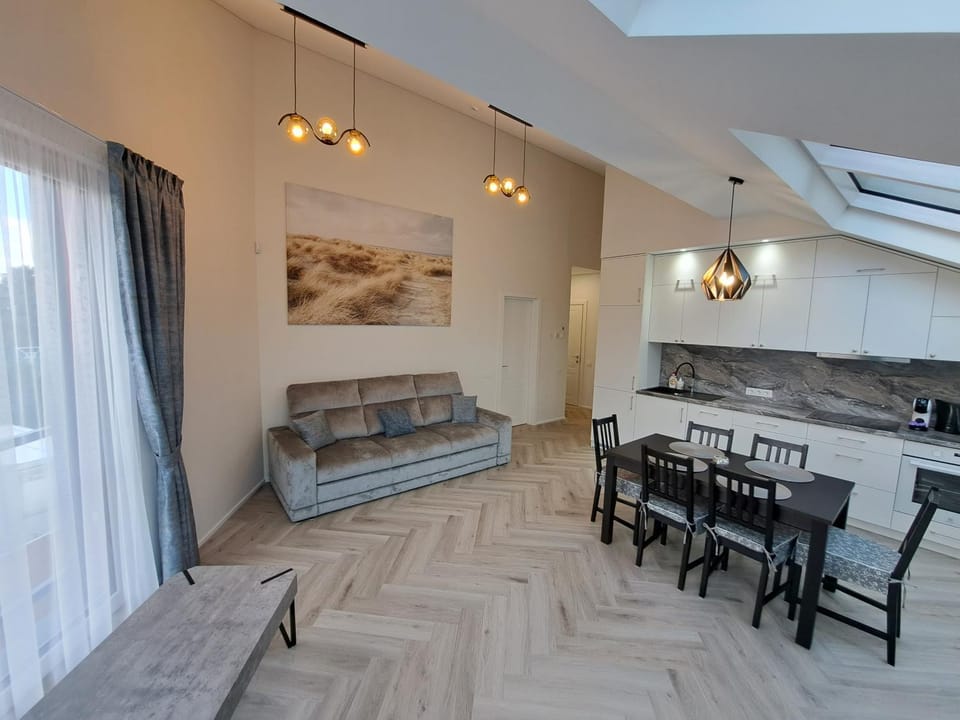 Kitchen or kitchenette, Living room, Dining area