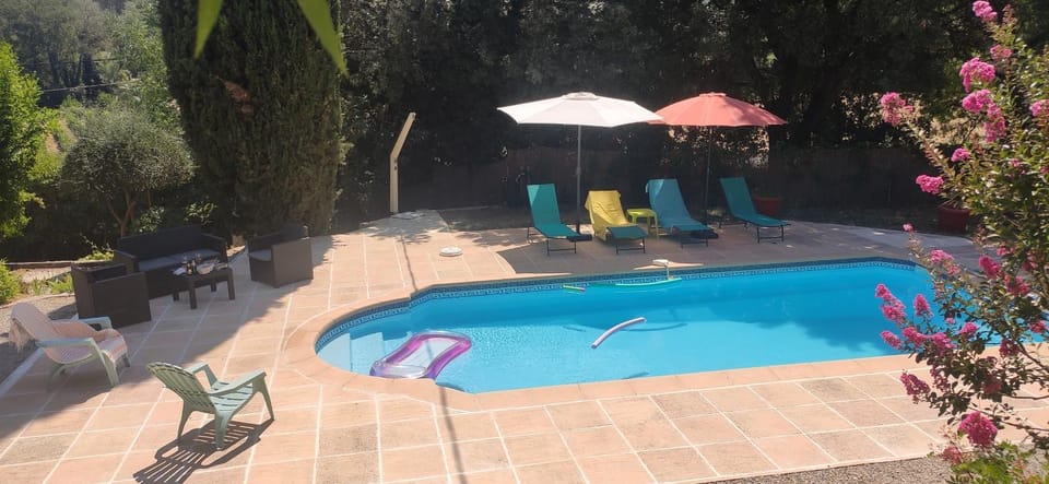 Natural landscape, Pool view, Swimming pool, sunbed