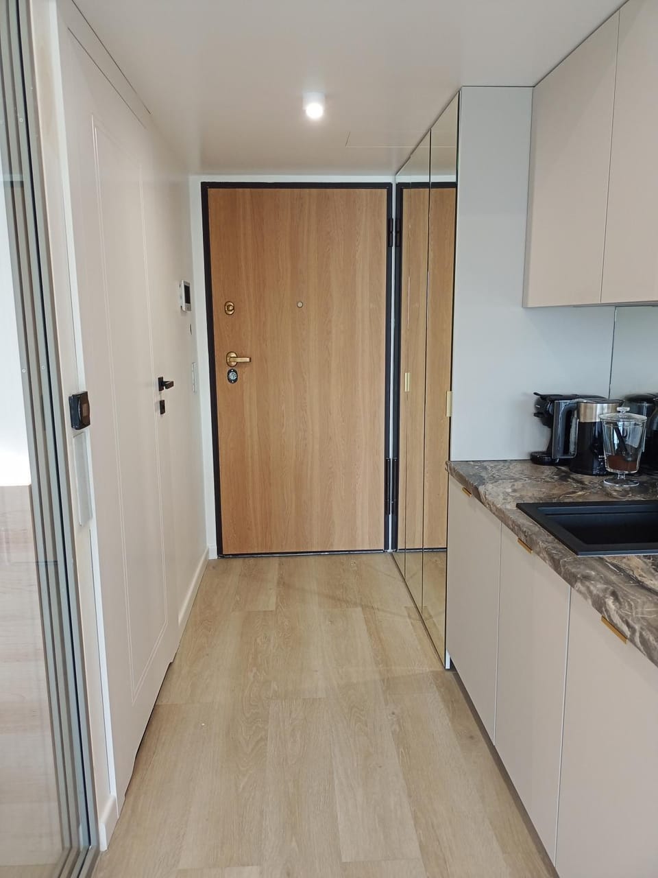 Kitchen or kitchenette, wardrobe