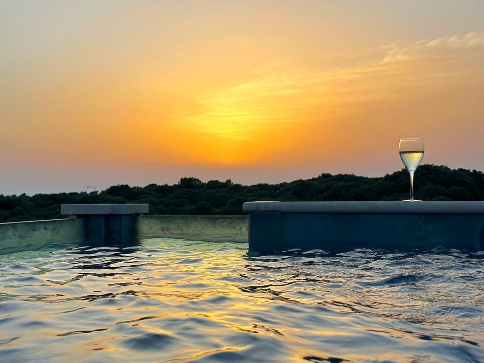 Natural landscape, Sea view, Swimming pool, Sunset