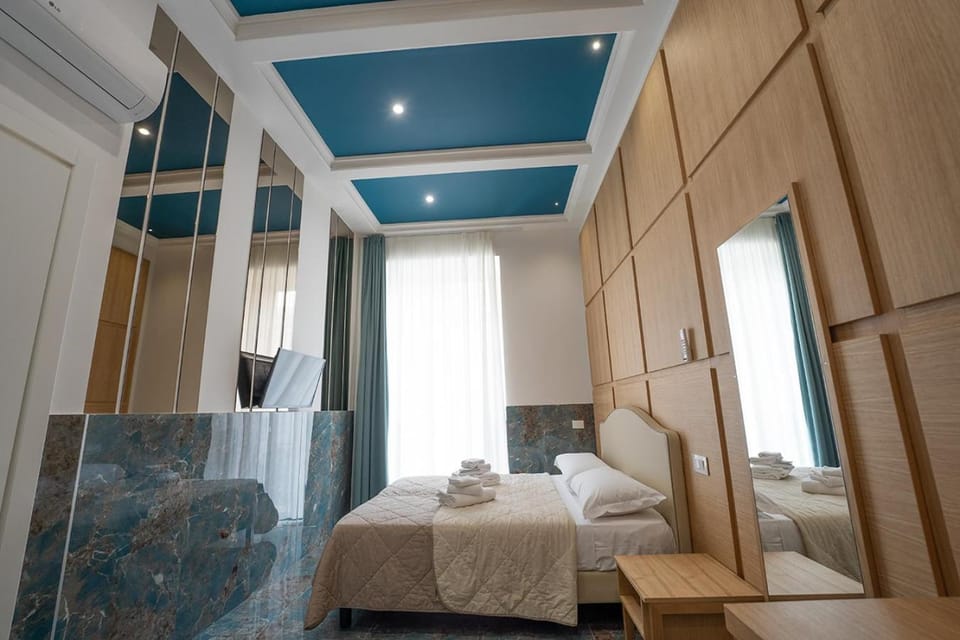 Bed, Photo of the whole room, Bedroom, towels, wardrobe