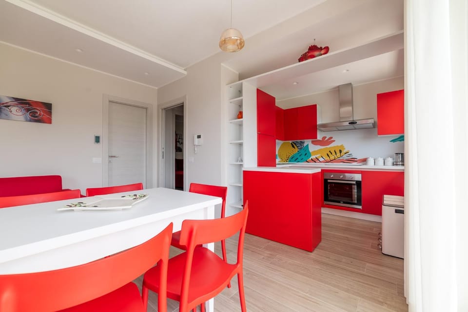 Kitchen or kitchenette, Living room, Dining area, stove