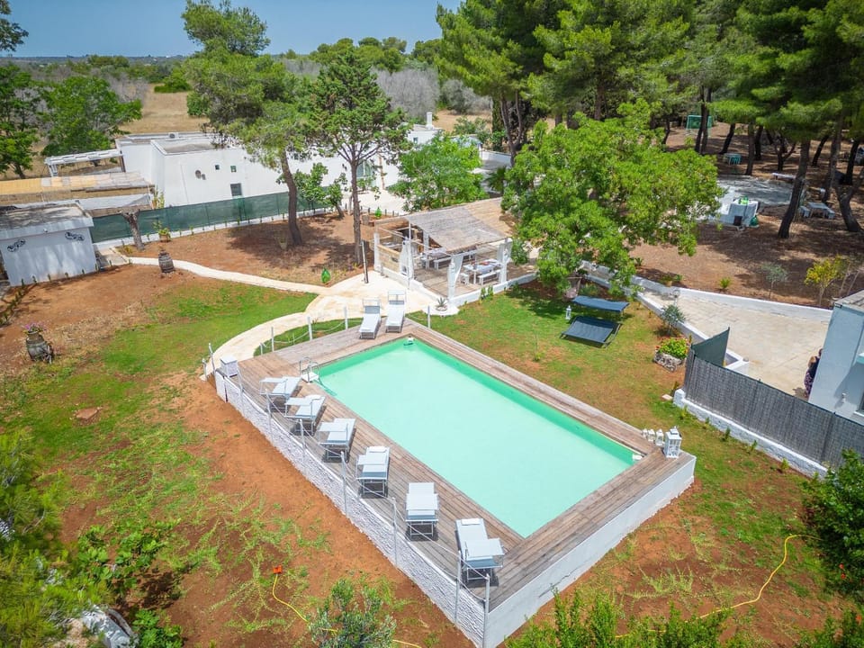 Natural landscape, Bird's eye view, Garden, Pool view, Swimming pool, sunbed