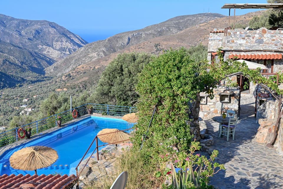 Natural landscape, Mountain view, Pool view, Swimming pool