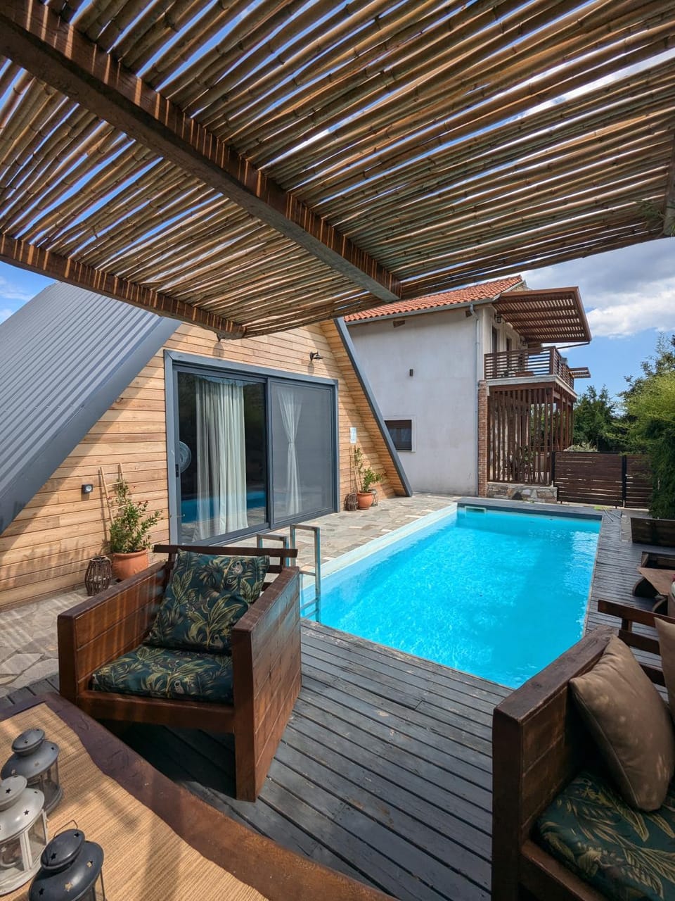 Unique wooden villa with pool House in Halkidiki