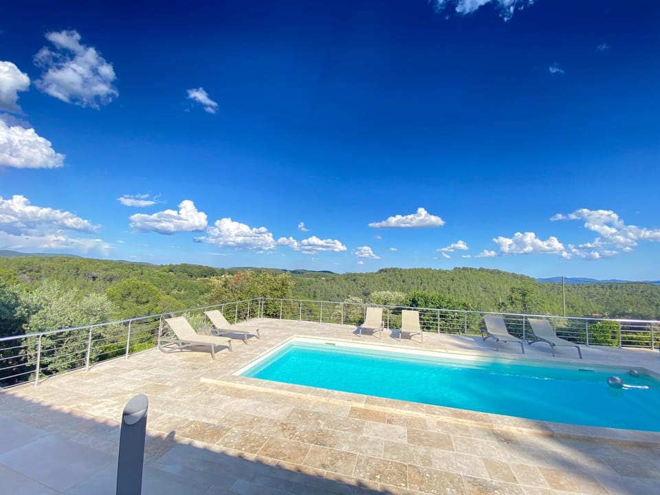 Natural landscape, Pool view, Swimming pool, sunbed