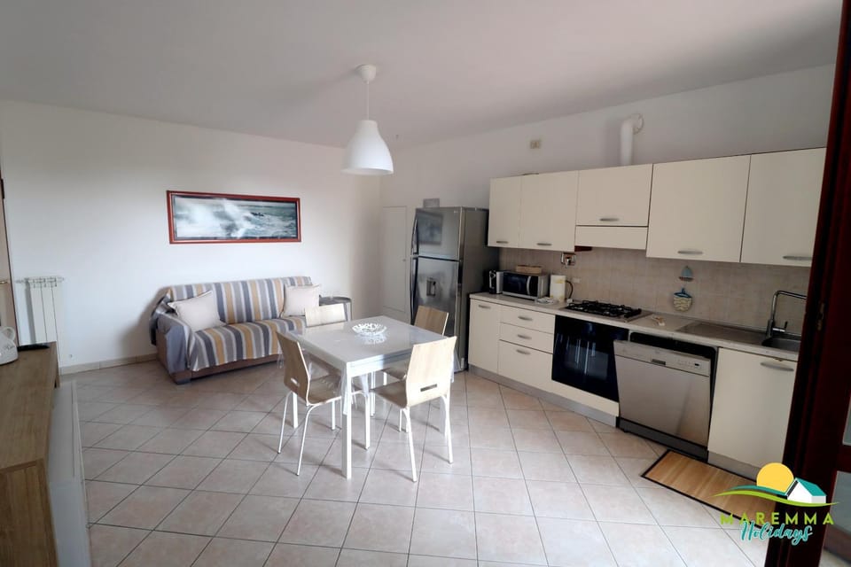 Kitchen or kitchenette, Living room, Seating area, Dining area, dishwasher, minibar, pet friendly, stove