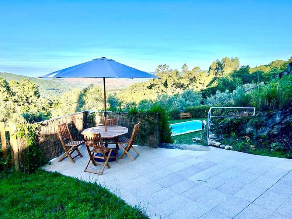 Patio, Dining area, Mountain view