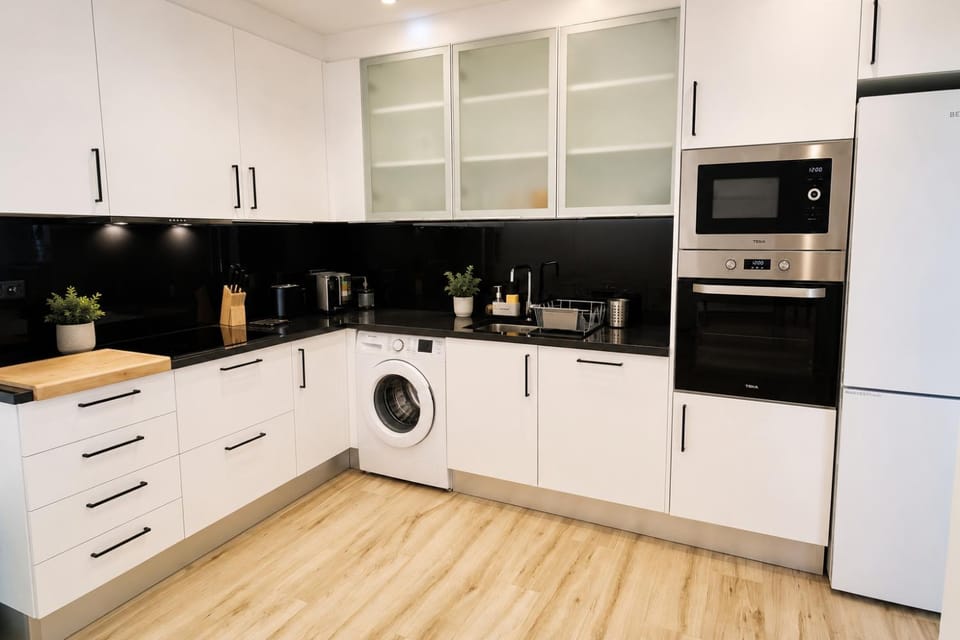 dishwasher, hair dryier, oven, washing machine, kitchen, air conditioner