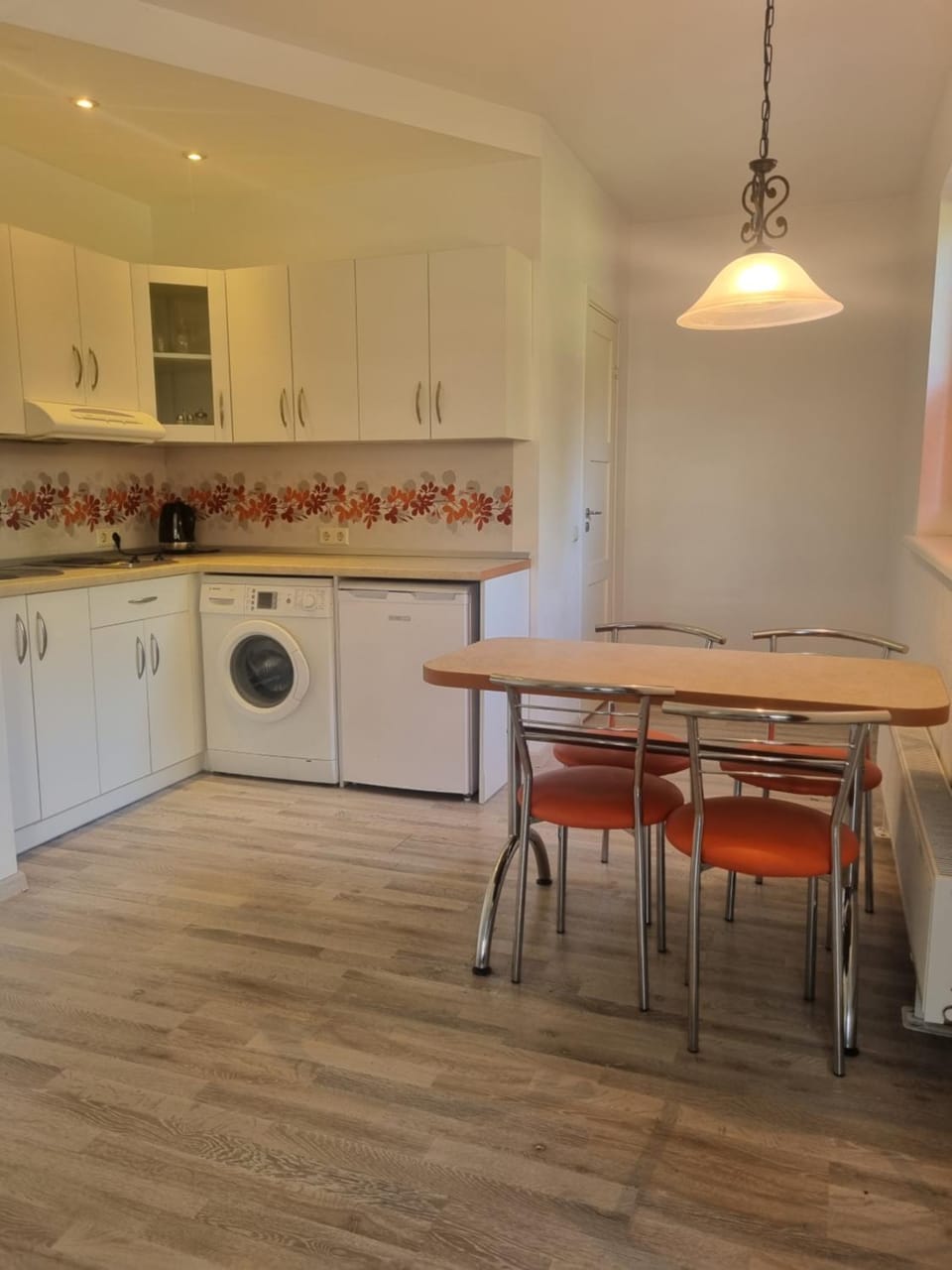 Kitchen or kitchenette, Dining area, washing machine
