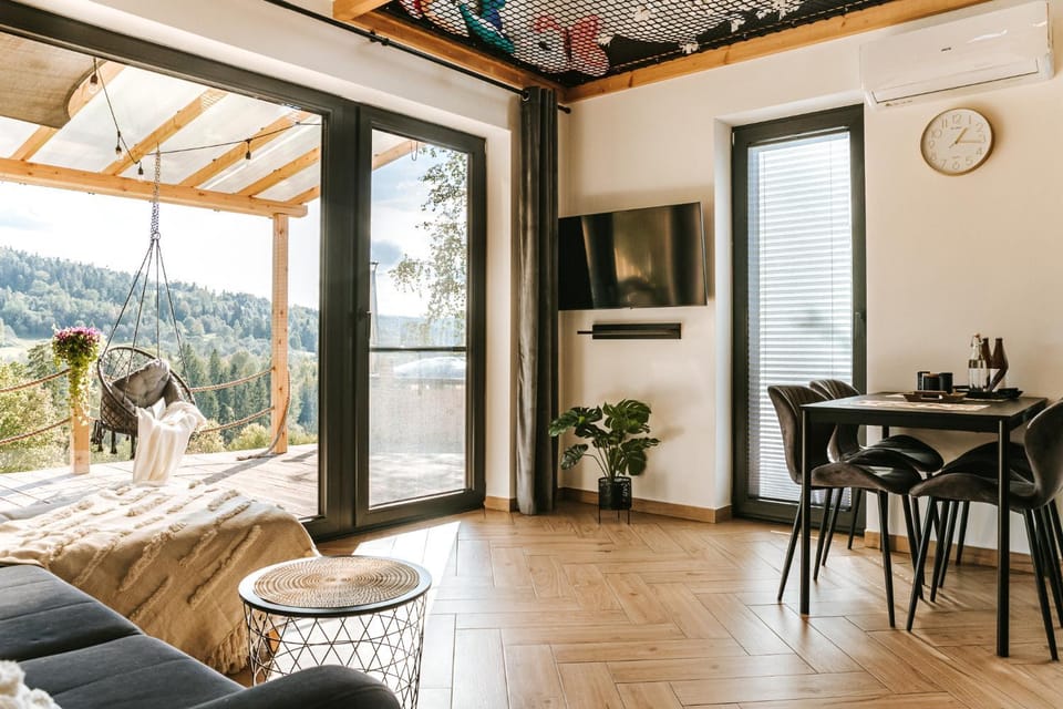 Living room, Seating area, Mountain view