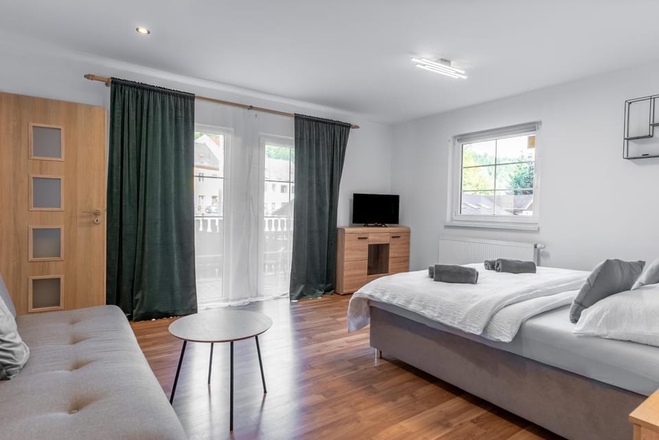 Communal lounge/ TV room, Bed, TV and multimedia, Living room, Seating area, Evening entertainment, Bedroom