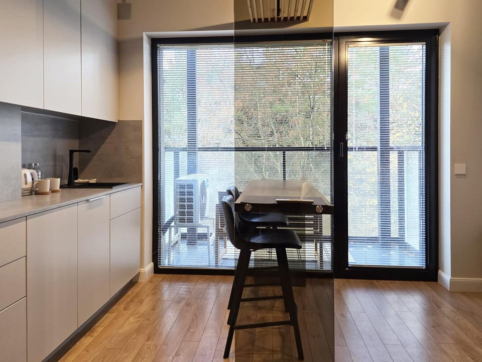 Kitchen or kitchenette, Dining area, stove