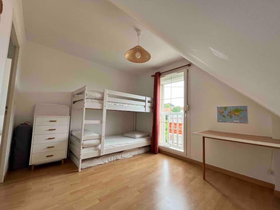 Bed, Photo of the whole room, Bedroom, bunk bed