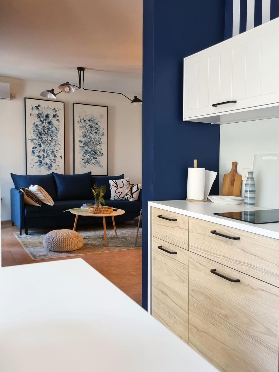 Living room, kitchen