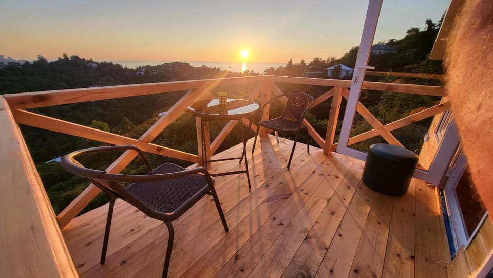 Natural landscape, Balcony/Terrace, Sunset
