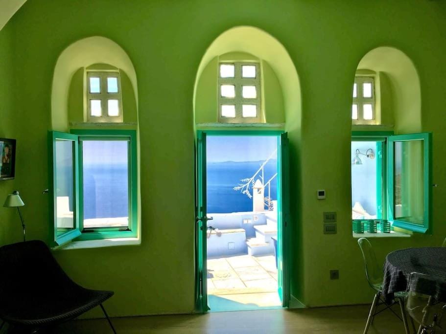 Living room, Seating area, Sea view
