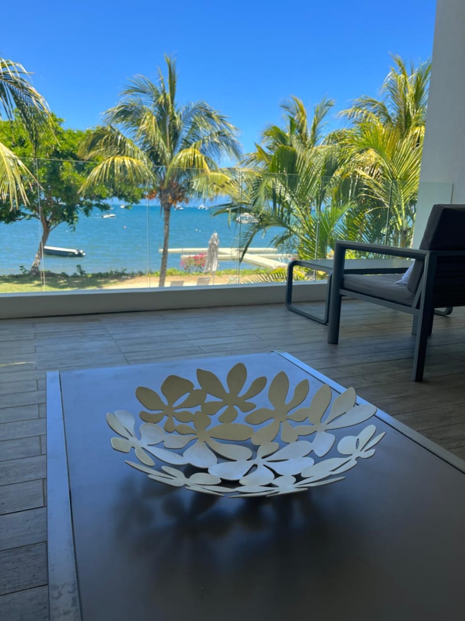 Patio, Day, Natural landscape, View (from property/room), Balcony/Terrace, Decorative detail, Seating area, Sea view, Sunset