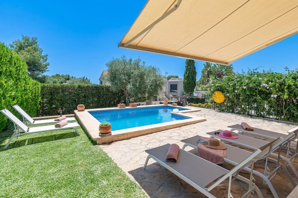 Patio, Day, Garden, Swimming pool, sunbed