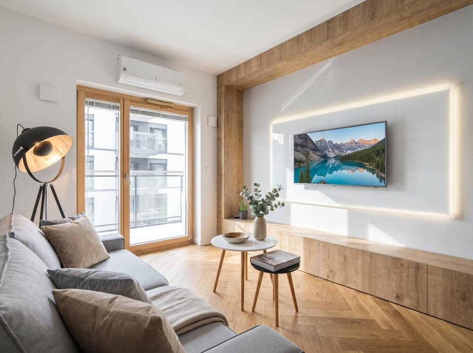 TV and multimedia, Living room, Seating area, air conditioner