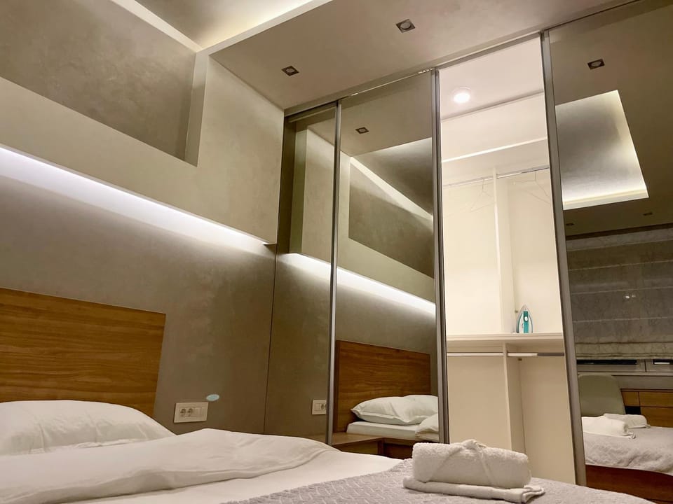 Photo of the whole room, Bedroom, flat iron, wardrobe