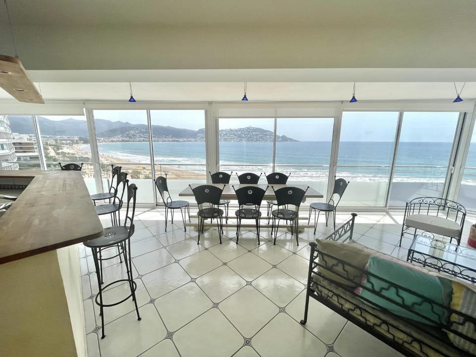 View (from property/room), Living room, Dining area, Sea view