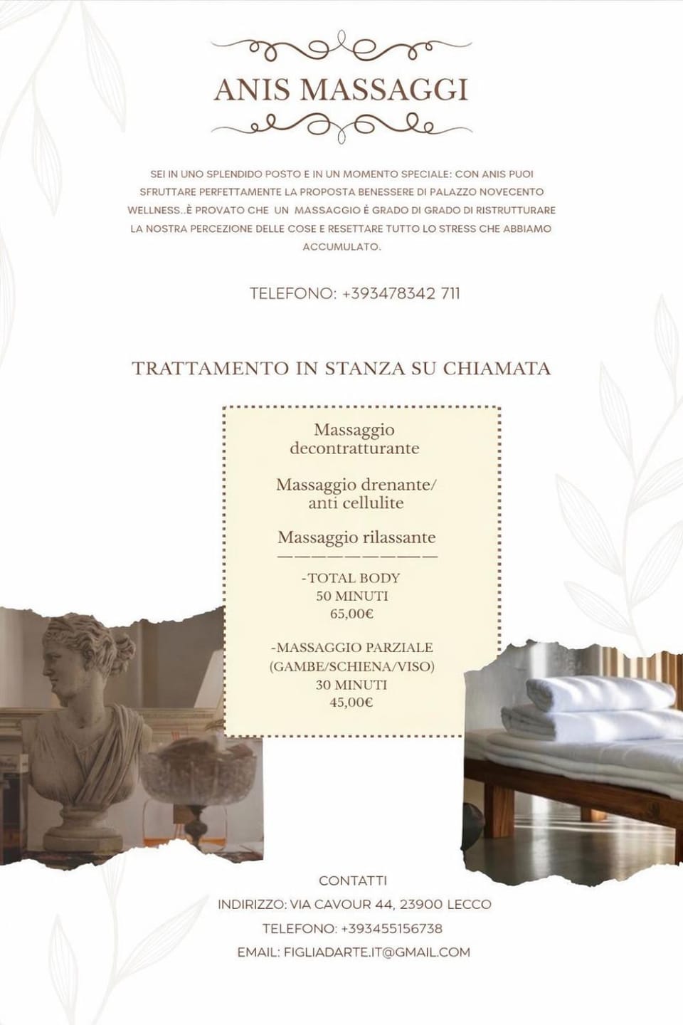 Massage, Spa and wellness centre/facilities