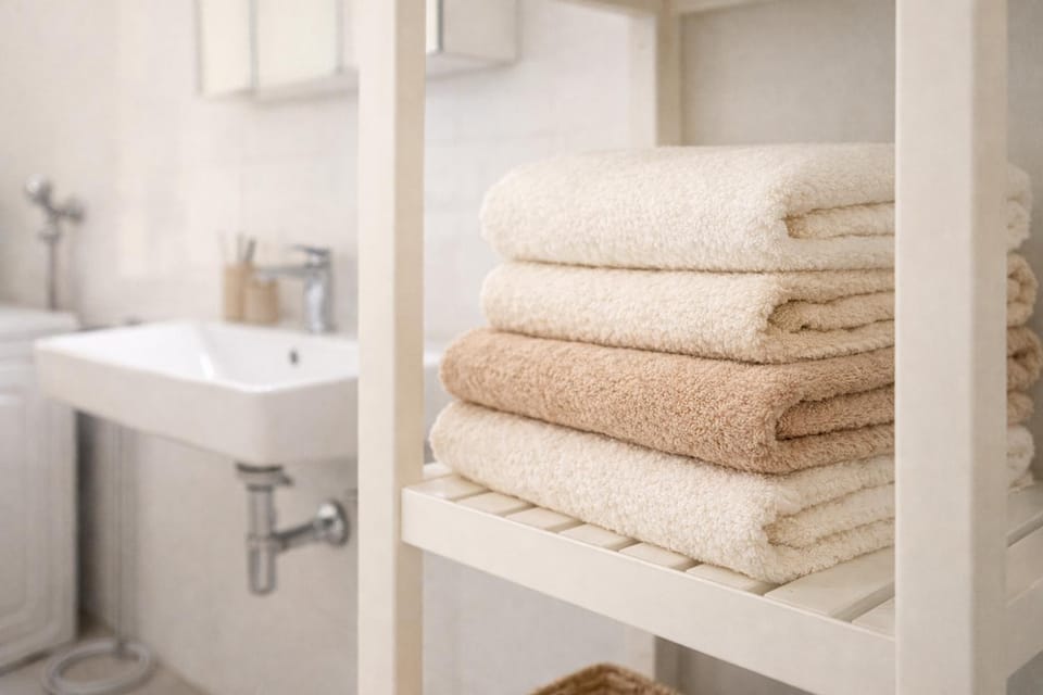 Bathroom, towels