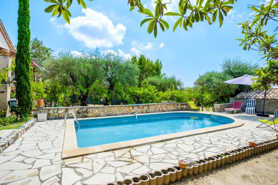 Property building, Living room, Swimming pool