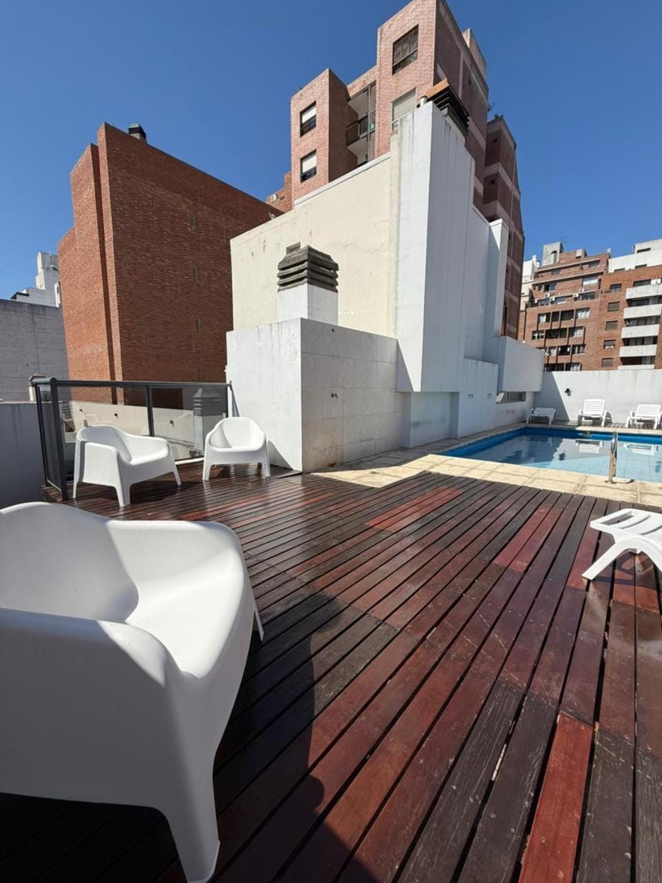 Balcony/Terrace, Pool view, Swimming pool, sunbed